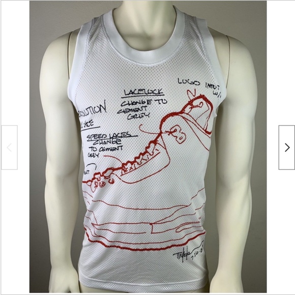 Nike Air Jordan AJ III 3 Retro Mesh Jersey White Size Small - Picture 1 of 8